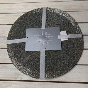 Nicole Miller Home 15″ Beaded Charger Plac…